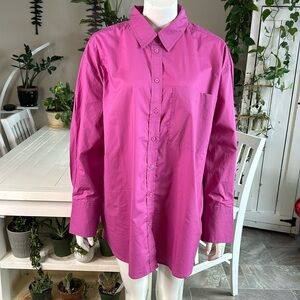 Violet banana republic size XL button up, long sleeve ladies shirt NWT